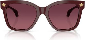 Versace 55mm Square Sunglasses in Burgundy /Rose Gradient Black at Nordstrom