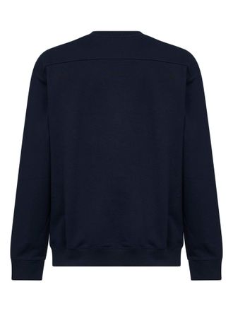 Gucci Mens Dark Blue Cotton Jersey Embroidered Sweatshirt Sweatshirts Sweater