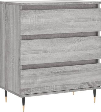vidaXL Vidaxl - Aparador De Madera Contrachapada Gris Sonoma 60x35x70 Cm