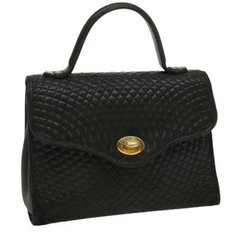Bally Pre-owned Leren Handtas - Dames - Pre-owned - Zwart - Maat: ONE Size Leer