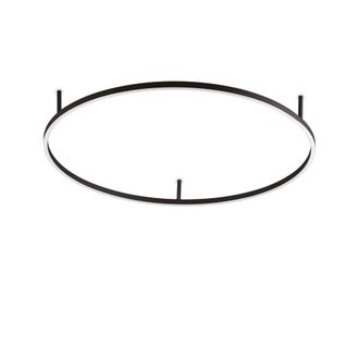 Netlighting Oracle Slim 90cm Non Dim 2700K Round Semi Flush Ceiling Light Black