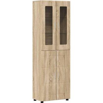 vidaXL Aparador Alto Con Estante Roble Sonoma 60 X 35 X 182 Cm Vidaxl