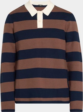 Rails Men & apos;s Luther Striped Cotton Rugby Polo Sweater