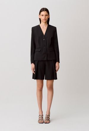 Claudie Pierlot Veste tailleur laine m&eacute;lang&eacute;e