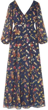 Rachel Zoe Annabel fil coupé silk-blend maxi dress. Size XS