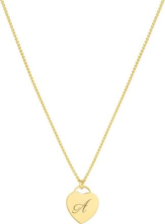 Set & Stones Alice Initial Heart Necklace in Gold /A at Nordstrom