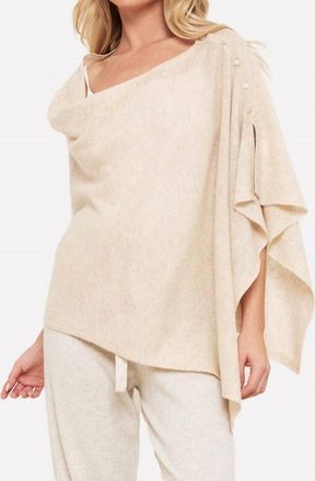Brodie Button Up Shawl Top In Cygnet