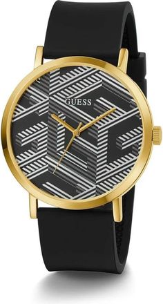 Guess Bossed Silicone Horloge - Heren - Horloges - Veelkleurig - ONE Size - Accessoires