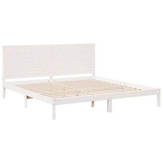 Berkfield Home Decorative Extra Long Bed Frame without Mattress White 180x210 cm