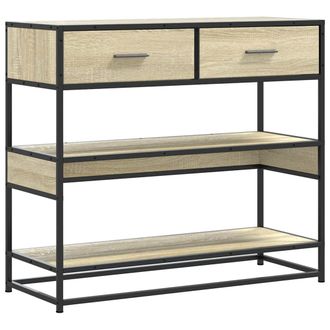 vidaXL Vidaxl Tavolo Consolle Rovere Sonoma 90x35x80 Cm In Legno
