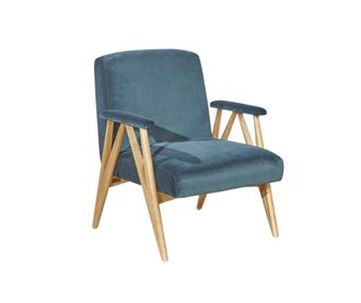 Robin des Bois Sill&oacute;n de caucho y terciopelo bleu paon