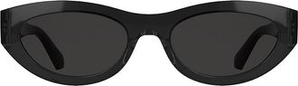 Calvin Klein Womens Oval Sunglasses - Grey