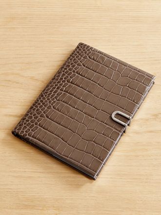Smythson Agenda In Pelle Effetto Coccodrillo Panama Mara - Marrone