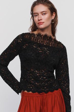 Maeve Lace Boatneck Top