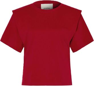 Isabel Marant Zelitos T-Shirt - Dames - T-shirts - Rood - M - Katoen - Tops