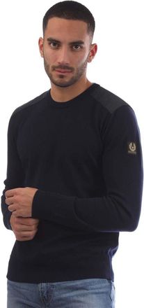 Belstaff Mens Crew Neck Kerrigan Jumper in Navy - Size Small