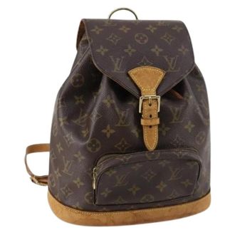 Louis Vuitton Pre-owned Backpacks, female, Brown, Size: ONE SIZE Pre-owned Canvas Backpack