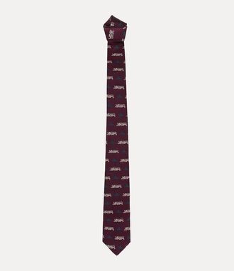 Vivienne Westwood Tie 7cm Lion Oxblood Men