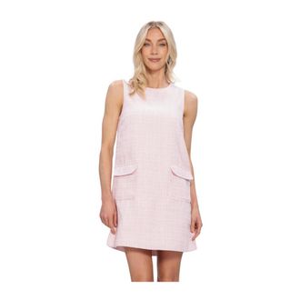 Y.A.S Y.a.s - Jose SL Boucle Dress - Dames - Jurken - Roze - Maat: S Tweed
