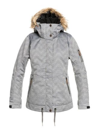 Roxy Snowboardjacke ROXY Meade, Damen, Gr. L, true schwarz, wei&szlig;, 100% Polyester, Jacken Snowboardjacke