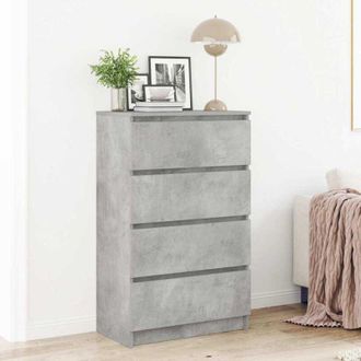 vidaXL Credenza Grigio Cemento 60x35x98,5 cm in Legno Multistrato - Vidaxl