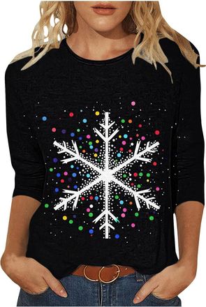 Generic Christmas Jumpers For Women Christmas Tshirts Xmas Jumpers Sparkly Tops Ladies Sweatshirts Light Up T Shirt Funny Clothes Xmas Dresses Plus Size Cloth