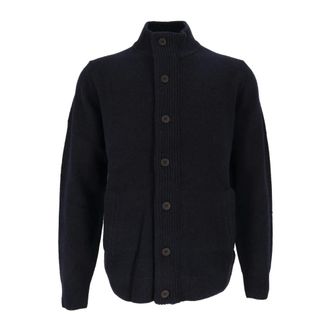 Barbour Essential Patch Zip Through Cardigan - Heren - Truien - Blauw - Maat: L Wol
