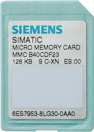 SIEMENS Simatic S7 Micro Memory Card 512 Kb Para S7-300/c7/et 200, 6es79538lj310aa0