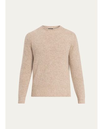 Cesare Attolini Mens Cashmere Rib-Knit Crewneck Sweater
