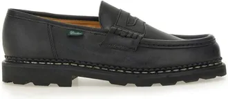 Paraboot Moccasin-Style Black Leather Loafers