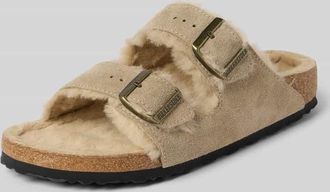 Birkenstock Sandalen mit Dornschließe Modell Arizona in Taupe, Größe 36