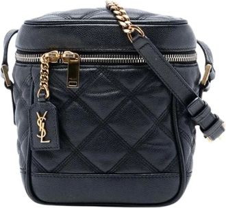 Saint Laurent Pre-owned Cross Body Bags, female, Black, Size: ONE SIZE Pre-owned Vanity Bag