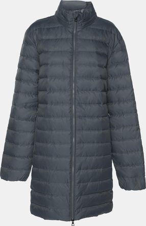 Emporio Armani Grey Quilted Nylon Zip Up Jacket