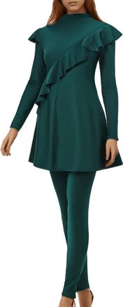 Generic Full Cover Islamic Swimwear 3 Pieces Burkini Women Long Sleeve Swimsuit with Hijab & Pants Set Rash Guard UPF 50+ Modest Surfing CostumeSummer Product