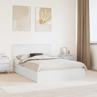vidaXL vidaXL Letto con Contenitore Bianco 140 x 190 cm Legno multistrato