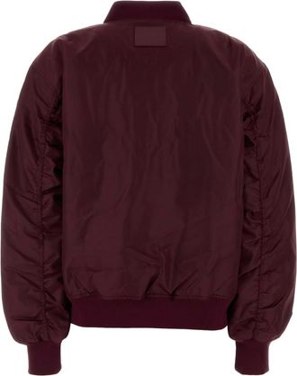 Anine Bing Womens Tyrian Purple Polyester Leon Bomber Jacket Fig Giubbini