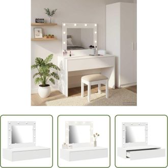 vidaXL Tavolo da trucco in legno - Tavolo da Trucco Bianco 83 x 40 x 70 cm Legno multistrato