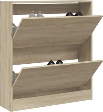 vidaXL Vidaxl - Zapatero De Madera De Ingenier&iacute;a Roble Sonoma 80x21x87,5 Cm