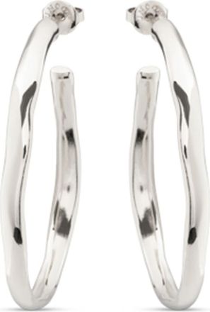 UNOde50 Sleek Open Hoop Earrings in Silver at Nordstrom