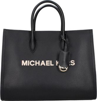 Michael Kors Borsa Tote Media Mirella in Pelle Granata - - Bags - Donna - Nero - ONE SIZE