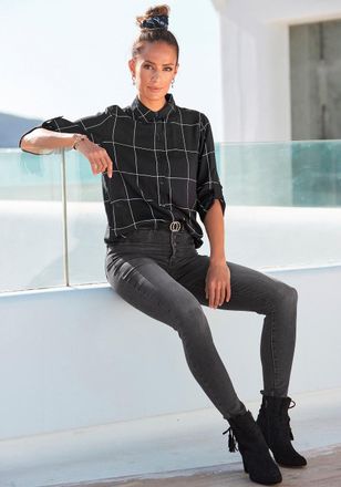 Lascana Womens Long Button Up Blouse