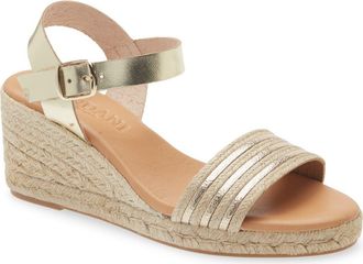 Cordani Eloise Ankle Strap Espadrille Platform Wedge Sandal in Platino at Nordstrom, Size 7.5Us