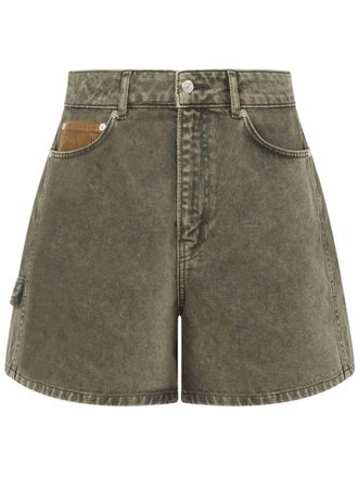 Moschino mid-rise denim shorts - women - Cotton - 30 - Grey
