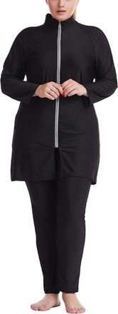 Generic Modest Swimwear Women- Muslim Swimsuits For Women Plus Size, 2 Pieces Full Coverage Burkini Detachable Hijab