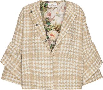 Karmamia Jassen, Dames, Beige, ONE Size, Beige Stijlvolle Spencer Bank