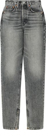 Re/Done Super High Drainpipe jeans - women - Organic Cotton - 31 - Grey