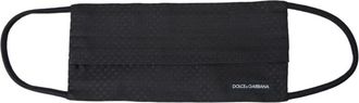 Dolce & Gabbana Accessories, unisex, Black, Size: ONE SIZE Silk Adjustable Necktie Face Mask