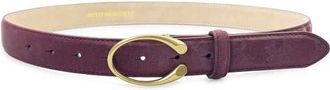 Petit Moments Muse Faux Suede Belt in Burgundy/Gold at Nordstrom, Size X-Small