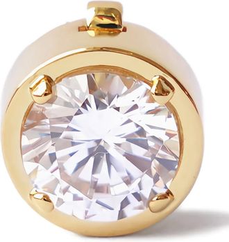 Izabel Display stone-embellished gold-plated button cover