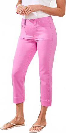 Tribal Modern Stretch Pull-On Kick Flare Capri In Wisteria